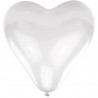 Balloon heart white, 10 pieces