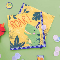 Dino napkins 33 x 33 cm, 16 pieces