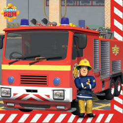 Feuerwehrmann Servietten 33 x 33 cm, 16 Stück