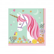 Serviettes Licorne Dream 33 x 33 cm, 16 pièces