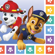 Serviettes Paw Patrol 33 x 33 cm, 16 pièces