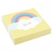 Regenbogen Servietten 25 x 25 cm, 16 Stück