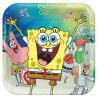 Assiettes en carton SponeBob, 8 pièces