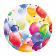 Paper plate balloons Ø 23 cm, 8 pieces