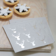Tovaglioli in argento 25 x 25 cm, 16 pezzi
