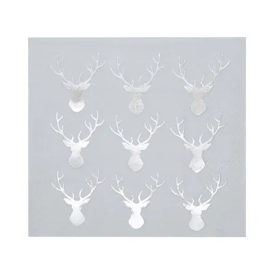 Tovaglioli in argento 25 x 25 cm, 16 pezzi
