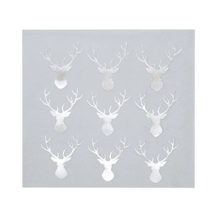 Tovaglioli in argento 25 x 25 cm, 16 pezzi