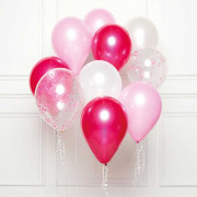 Ballonbouquet Pink, 10 Stück