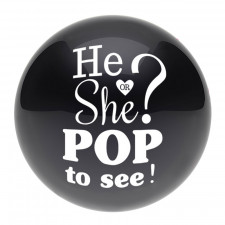 He or She giant balloon to fill with confetti, ⌀ 61cm