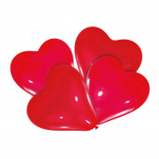 Herz Luftballon Rot 30.4 cm, 4 Stück