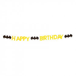 Girlande Batman Happy Birthday, 180 x 11 cm