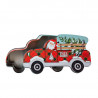 Cookie tin Santa Car Tree Delivery, 190 x 63 x 110 mm