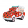 Cookie tin Santa Car Tree Delivery, 190 x 63 x 110 mm