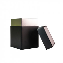 Teedose Schwarz, 78 x 78 x 110 mm