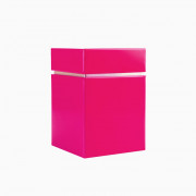 Tea caddy pink, 78 x 78 x 110 mm