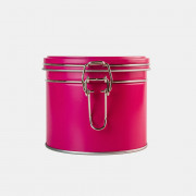 Scatola per biscotti con coperchio girevole rosa, Ø 102 x 90 mm