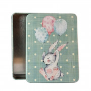 Bunny cookie tin, 143 x 108 x 30 mm