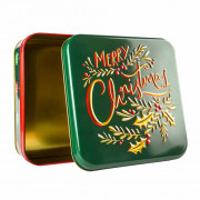 Cookie tin Merry Christmas, 170 x 170 x 63 mm