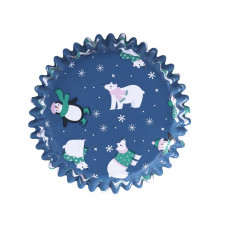 Penguin and snowflake cupcake cases, 60 pieces