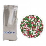 Nonpareils red-white-green, 1 kg