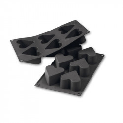 Silikonform Herz Ø 6,5 cm 6 Stück