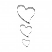 Heart cookie cutter set, 3 pieces