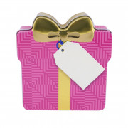 Gift tin pink, 95 x 110 x 35 mm