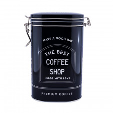 Coffee tin, 122 x 80 x 200 mm