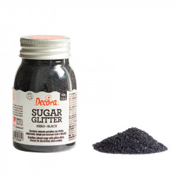 Glitzerzucker Schwarz, 100 g