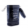 Coffee tin, 122 x 80 x 200 mm
