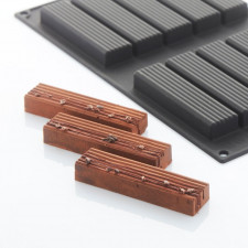 Stampo per barre scanalate in silicone, 10 pezzi