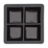 Silikon Eiswürfelform XL Quadrate, 4-teilig