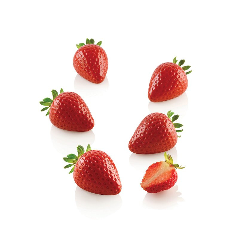 Stampo per fragole in silicone con taglierina Stampo per fragole in silicone con taglierina