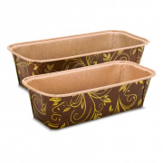 Brown paper baking dish 17.5 x 7 cm, 6 pieces