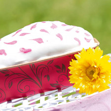Paper baking tin red 21.5 x 9 cm, 6 pieces