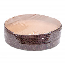 Paper baking dish brown Ø 21 cm, 10 pieces