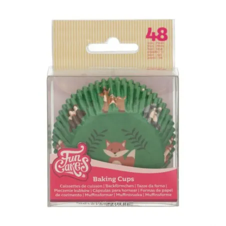 FunCakes cupcake baking cups forest animals, 48 pieces
