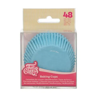 FunCakes Cupcake-Backförmchen Hellblau, 48 Stück