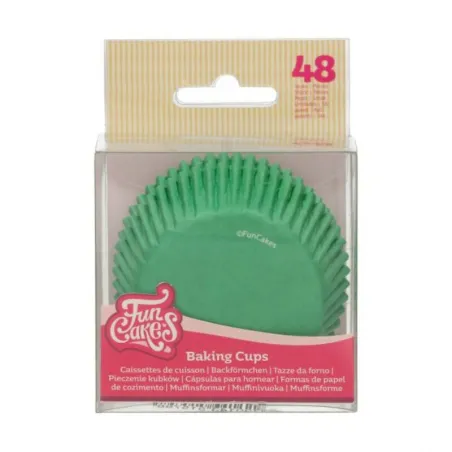 Pirottini per cupcake FunCakes verde erba, 48 pezzi