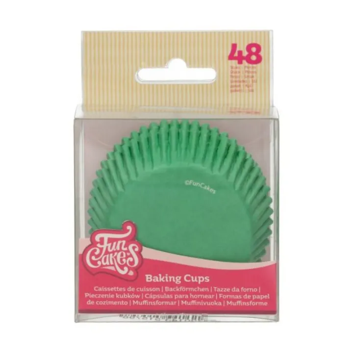 Pirottini per cupcake FunCakes verde erba, 48 pezzi