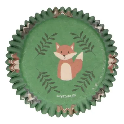 FunCakes cupcake baking cups forest animals, 48 pieces