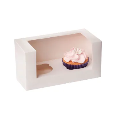 Cupcake Schachtel für 2 Cupcakes, 1 Stück
