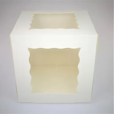 Tortenschachtel weiss mit Fenster 25 x 25 x 25 cm