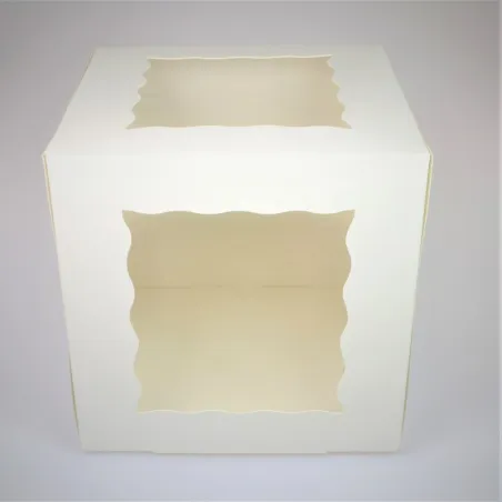 Cake box white with window 25 x 25 x 25 cm