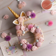 Set de décoration pour gâteau Licorne, 5 pièces