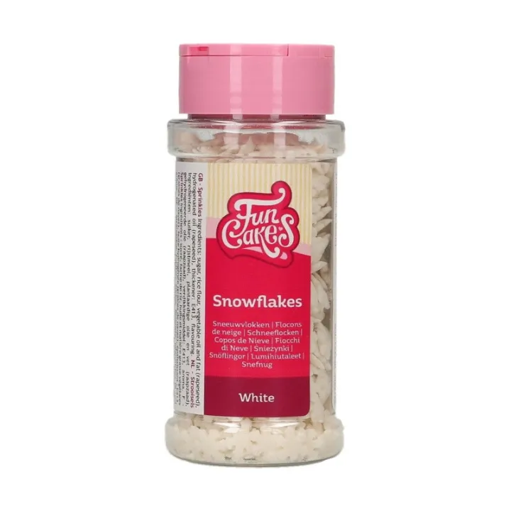 Streudekor Schneeflocken Weiss, 50 g