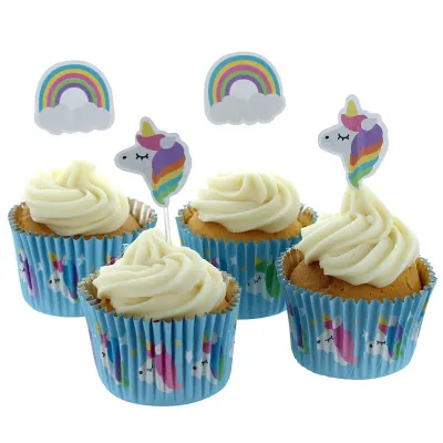 Cupcakes Topper Licorne, 24 pièces