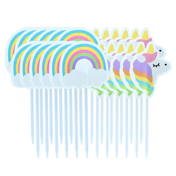 Cupcakes Topper Licorne, 24 pièces