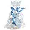 Sacchetti trasparenti cesto regalo fiocchi di neve