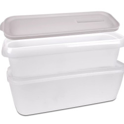 Contenitore per gelato a doppia parete con coperchio, 1300 ml